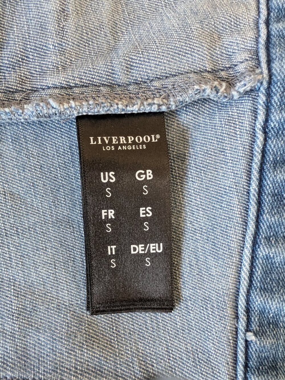 Liverpool Frayed Edge Denim Stretchy Comfort Jacket 3\4 sleeve length Size S - Picture 5 of 8